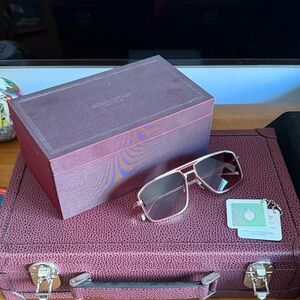Jacques Marie Mage Earl Sunglasses in Brand Bordeaux (Burgundy)